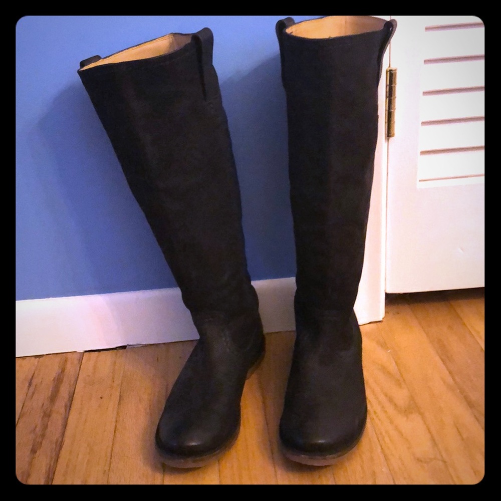 Frye black boots with rubber outsoles